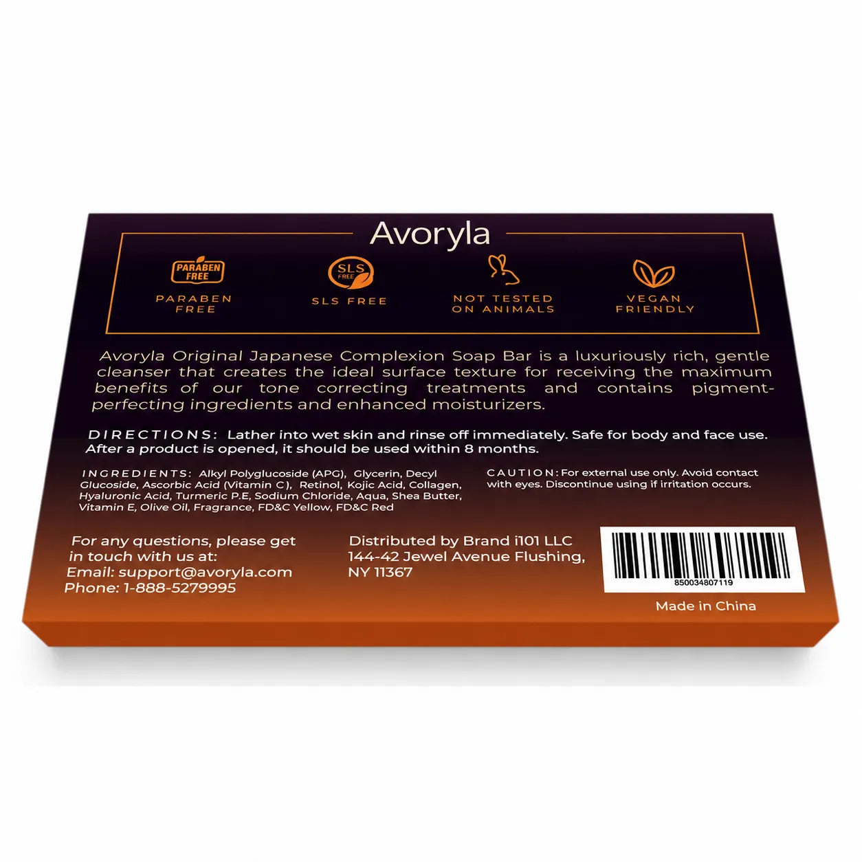 Avoryla Kojic Acid Dark Spot Remover Soap | Vitamin C + Retdinol + Turmeric | Japanese Complex
