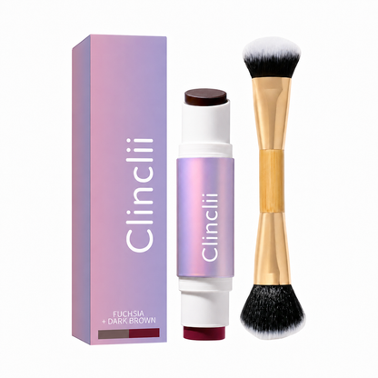 Double Ended Cream Blush and Bronzer Stick with Brush